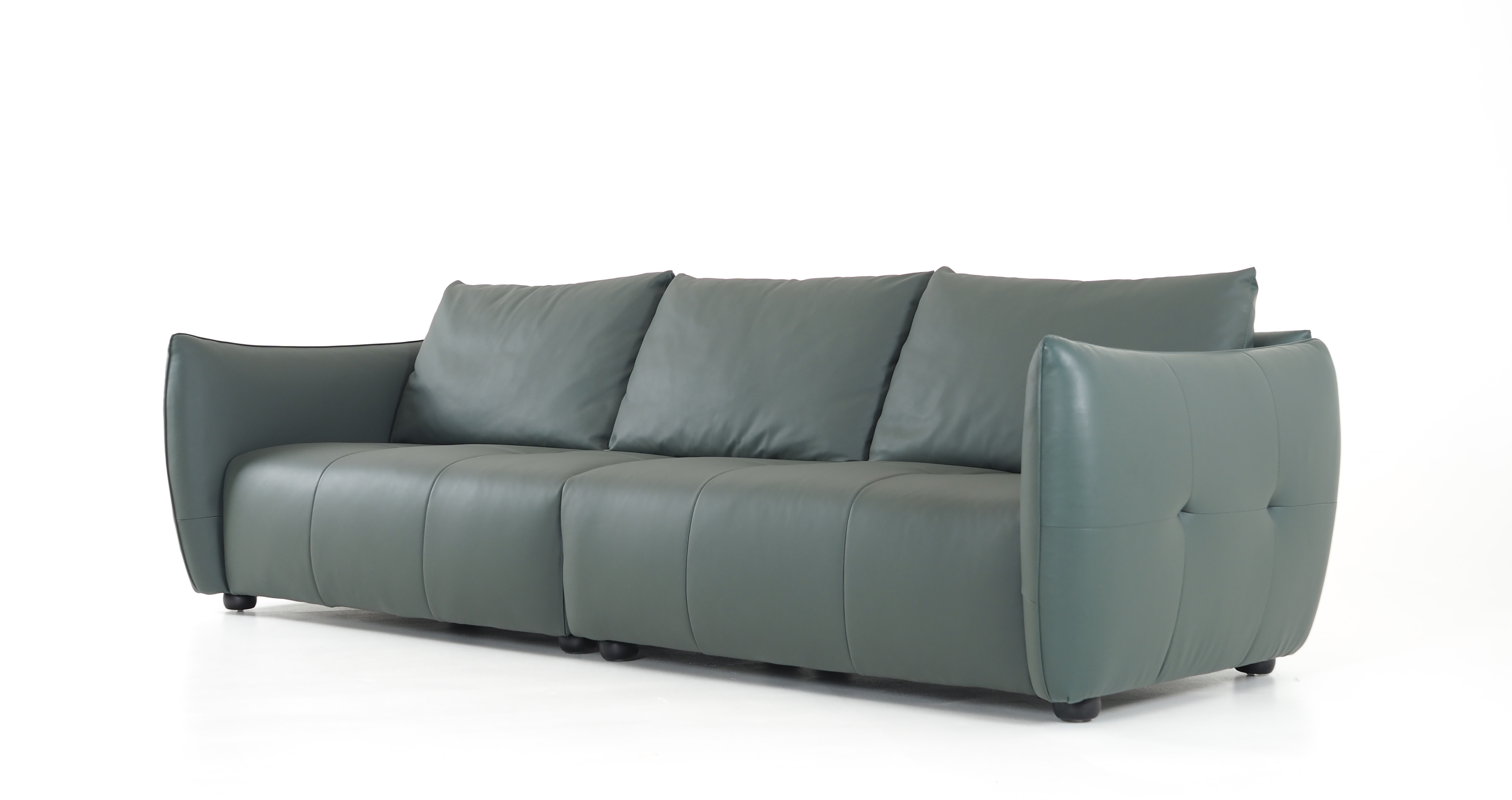 Italian Minimalist Leather Sofa Combination Large Apartment First Layer Cowhide Living Room Sofas - Dimensions: 1s: 100*100*83cm 2s: 190*100*83cm 3s: 220*100*83cm 4s: 280 *100*83cm Ottoman: 90*70cm Centimeter (Cm)