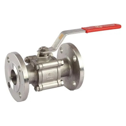 Ss 3 Piece Flange End Ball Valve - Finish: Polished