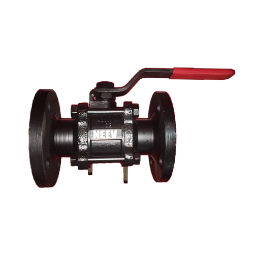 3 Pc Neev Make Cs Flange End Ball Valve - Finish: Polished