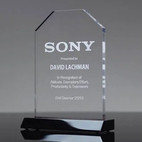 Printed Glass Trophy - Use: Art & Collectible