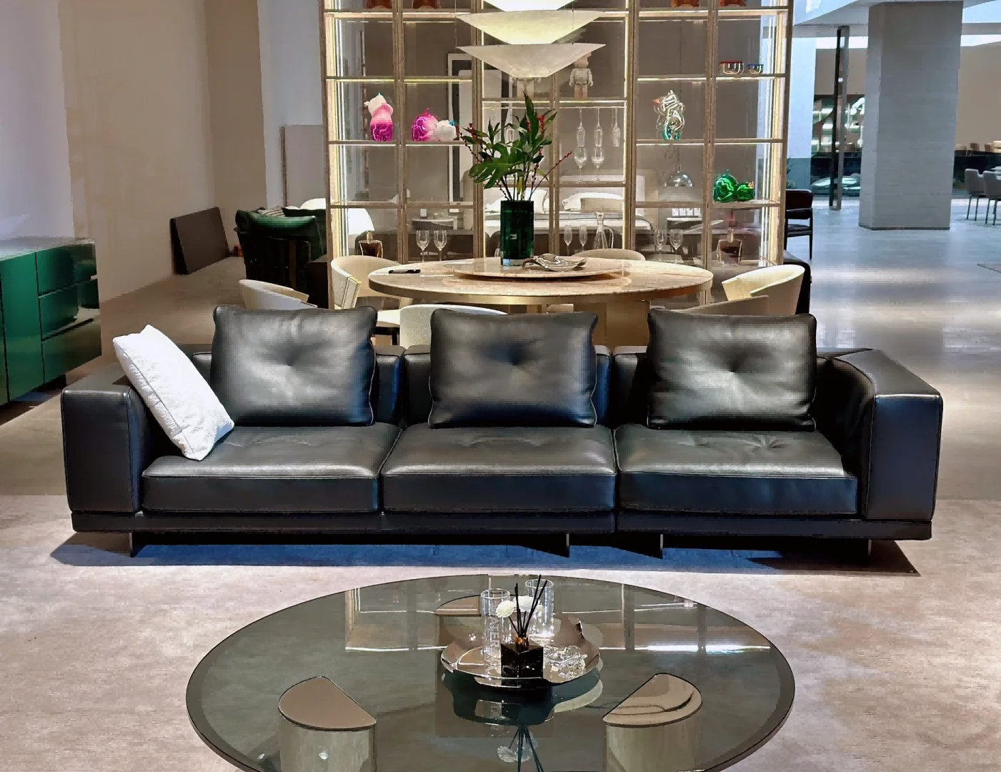Premium Modern Genuine Leather Luxury Sofa Set Living Room Furniture ...