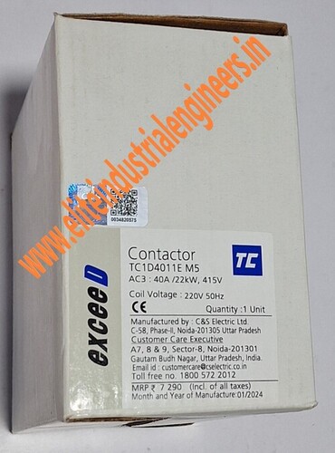 C&S Tc Exceed Contactor Tc1D4011E M5 - Automation Grade: No