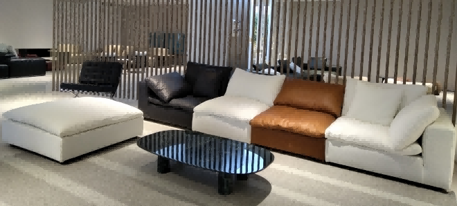 2024 Modern Simple Designer Italian High-end Fabric Cloud Sofa Set Gym Warehouse Workshop Basement Use Italian High-end Fabric - Dimensions: 360*115*80cm Centimeter (Cm)