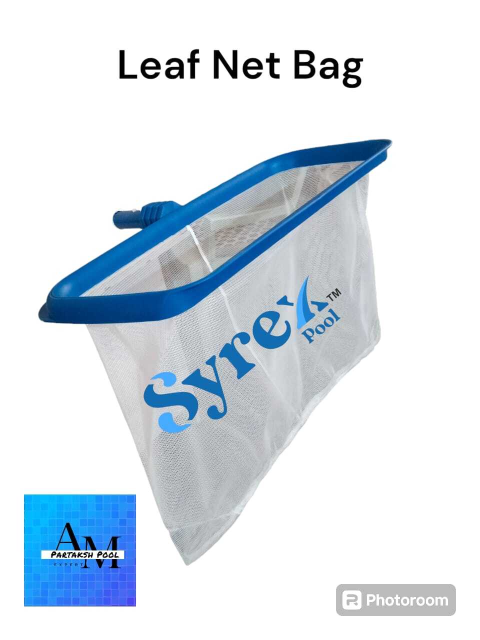Pool Leaf Skimmer - Durable Industrial Quality, Various Sizes, Vibrant Blue And White Color, Efficient Rectangular Design