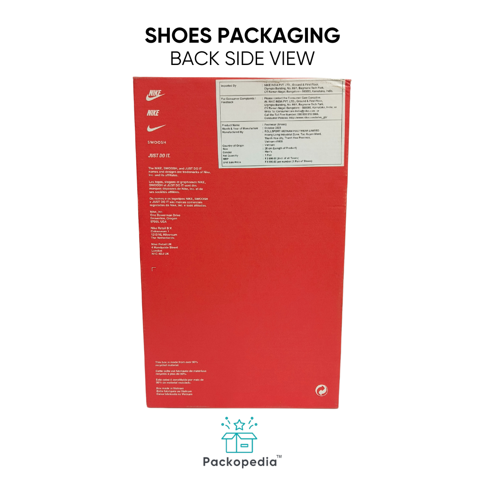 Customized Shoes Packaging Boxes - Corrugated Board, Multicolour With Embossing | Rectangular Design For Shoe Protection