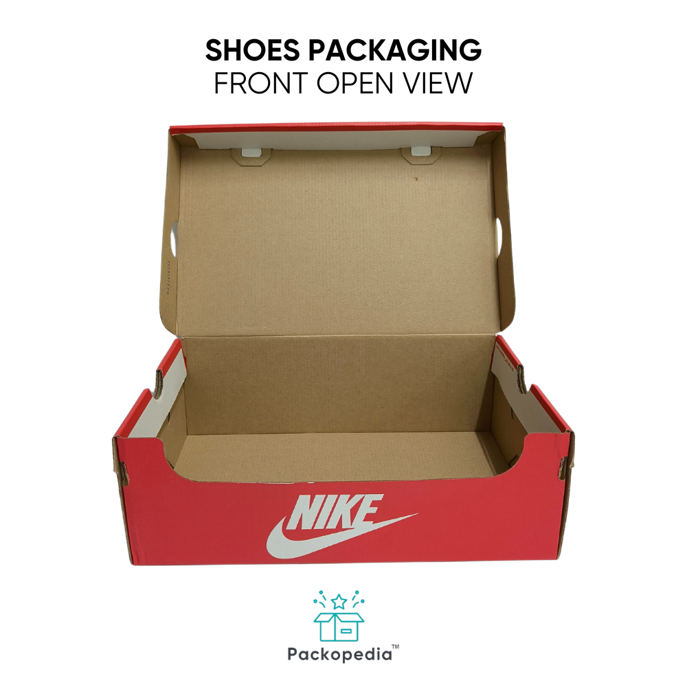 Customized Shoes Packaging Boxes - Corrugated Board, Multicolour With Embossing | Rectangular Design For Shoe Protection