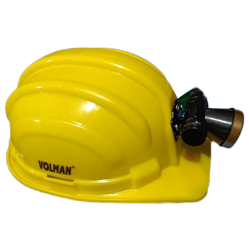 Safety Helmet With Torch - Color: As Per Availability