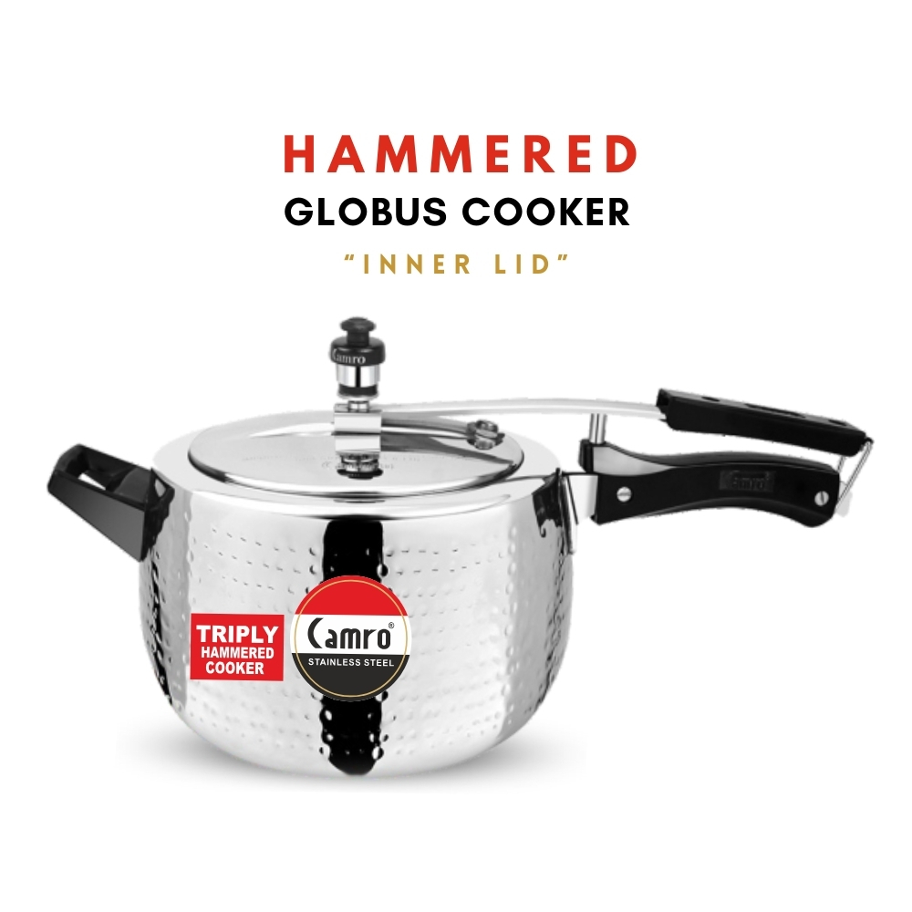 Triply Handi Shape Hammered Pressure Cooker Ltr at INR