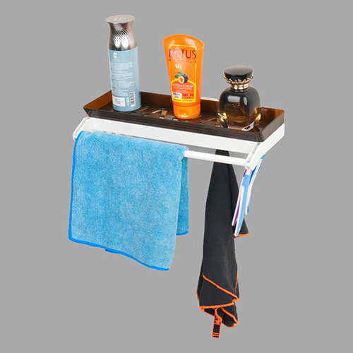 Wall Shelf - Color: White & Brown