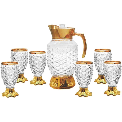 Lemon Jar And Glass Set - Handle Material: Plastic