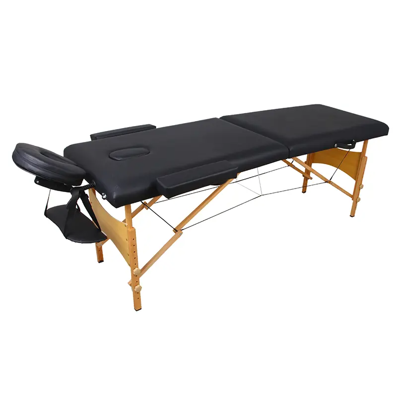 Wood Portable Massage Table Folding Massage Table 2 Section, For Parlour