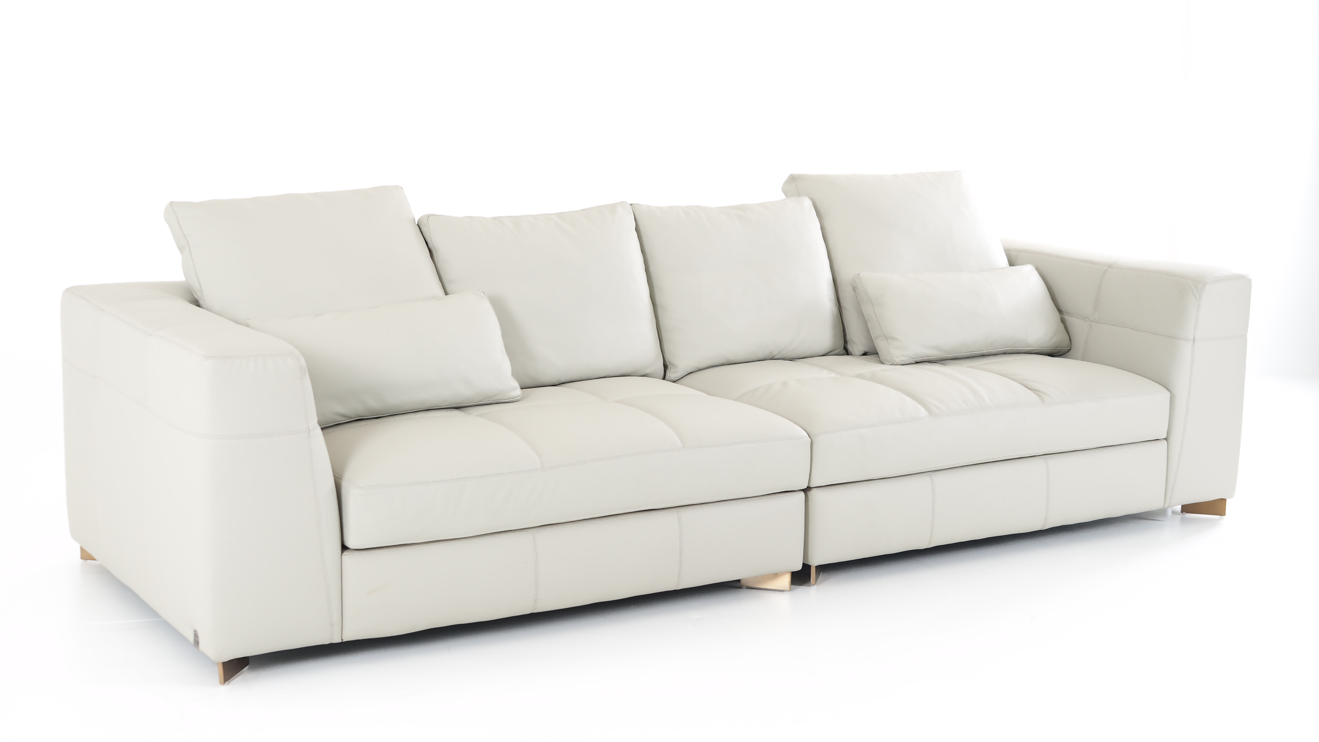 Modern Luxury L-shaped Leather Linear And Sectional Sofa Soft Comfortable Couch