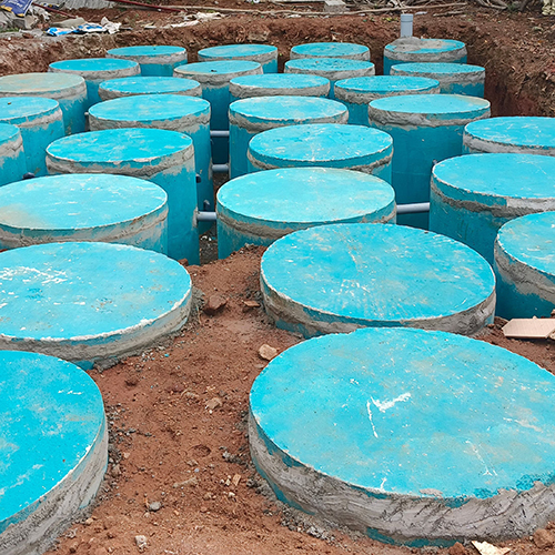 Collecting And Processing Tank - Mild Steel, Efficient Water Treatment Solution, Blue Color With Versatile Connections