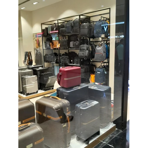 9 Feet Retail Display Rack - Galvanized Steel, Standard Size, Matte Black Finish | High-Quality Light-Duty Design, 50 Kg/Day Capacity, Easy to Assemble for Supermarkets