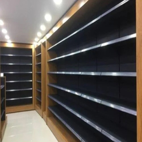 6 Feet Mild Steel Supermarket Display Rack - Color: Brown