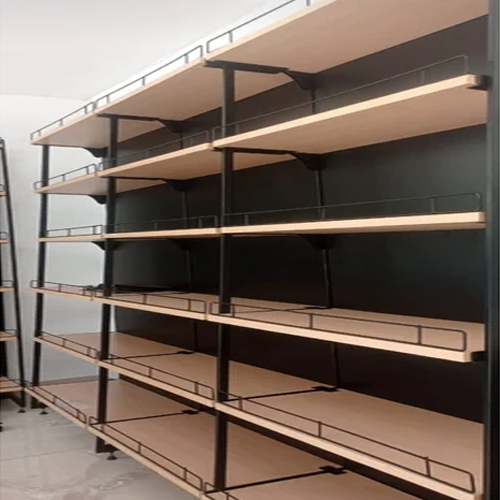 Wooden Retail Display Rack - Color: Black & Brown