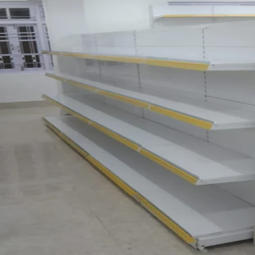 7 Feet Retail Display Rack - Color: White & Yellow