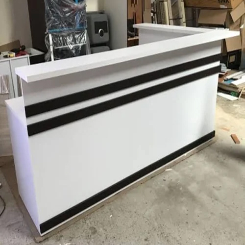 Office Wooden Reception Table By Gupta Steel Fabricators