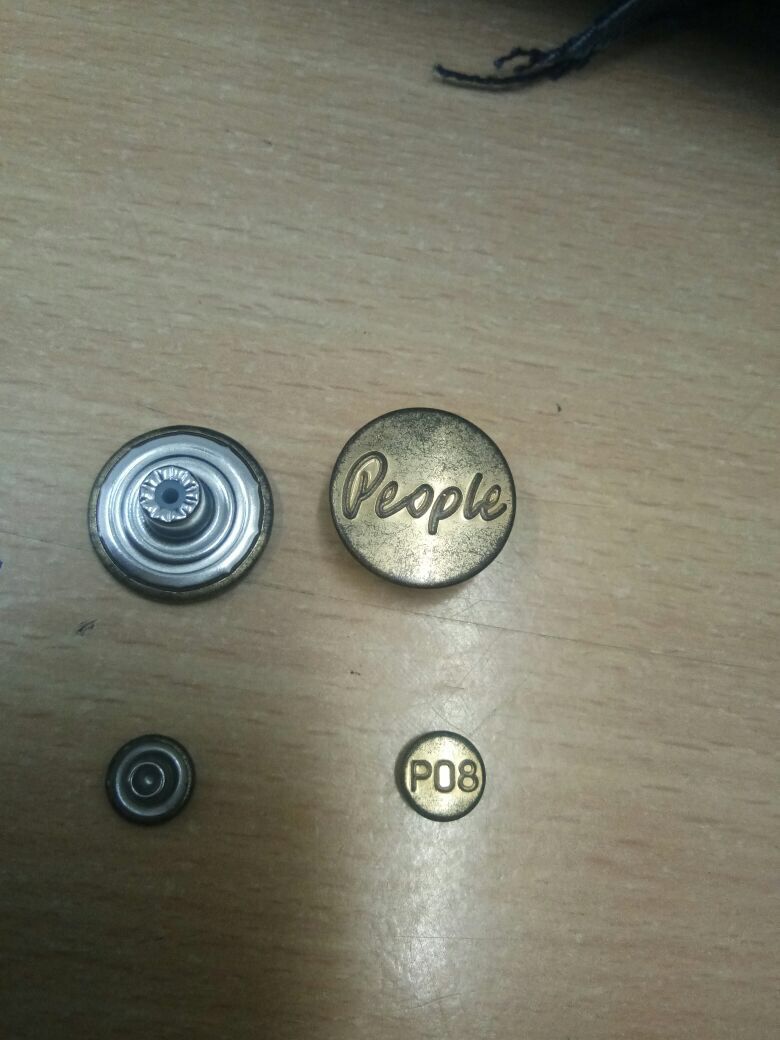 Metal Button - Round Standard Size | Silver Metal Finish With Durable Design