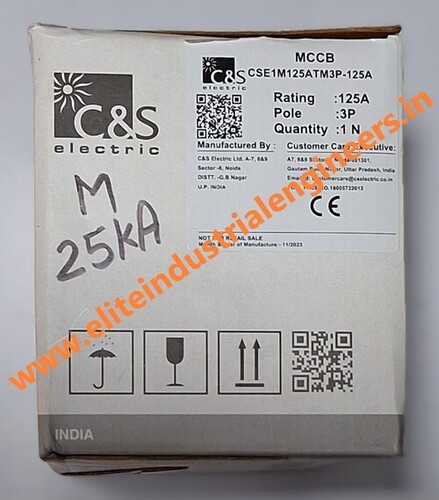 C&S MCCB 125AMP 3 पोल 25kA