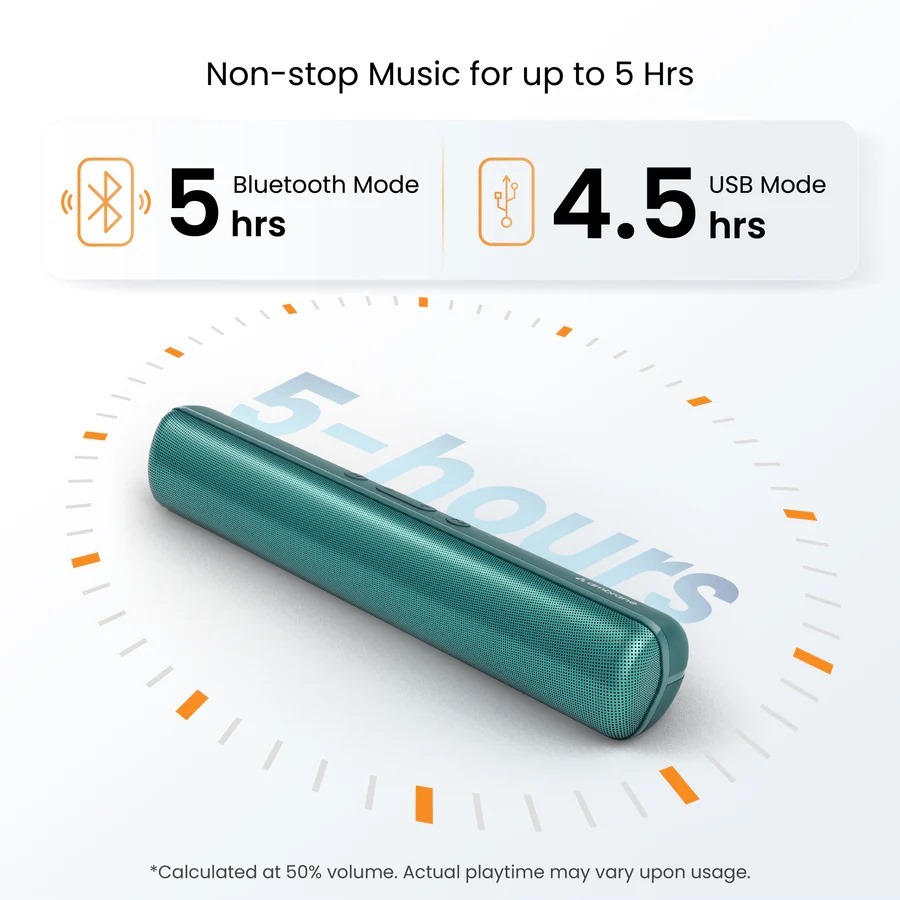 Ambrane 16w Boosted Bass, Multi Connectivity Support Bluetooth Speaker With 5hrs Playtime