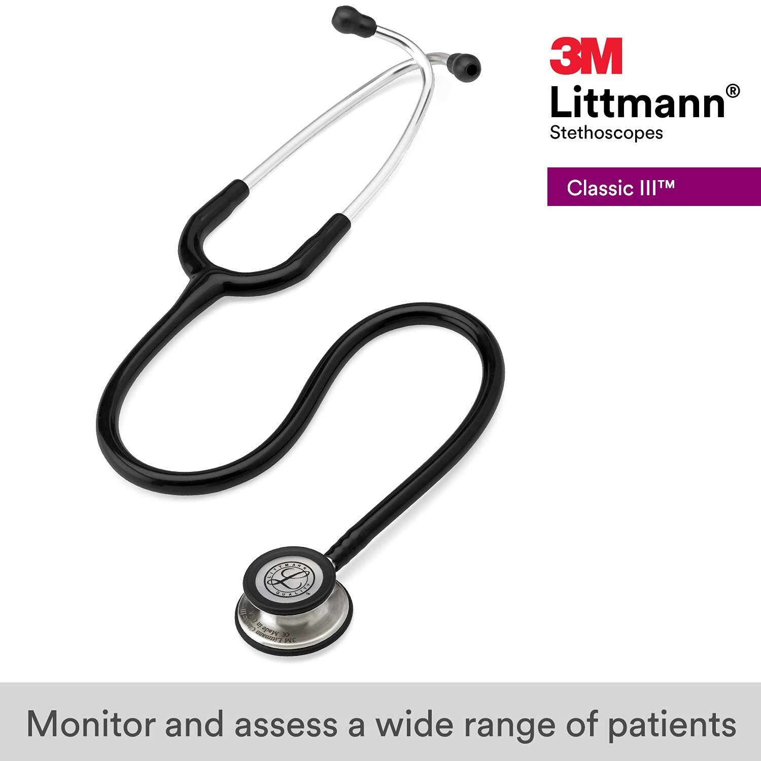 Double Sided 3m Littmann Classic Iii - Color: Black