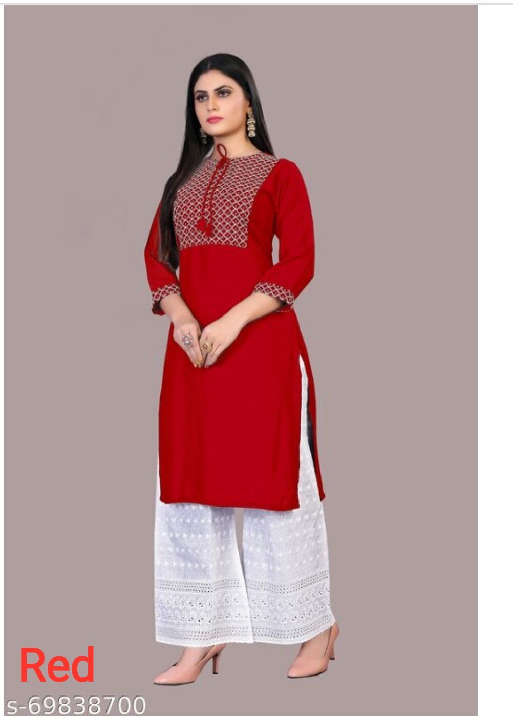 Designer Kurti Plazo Seat