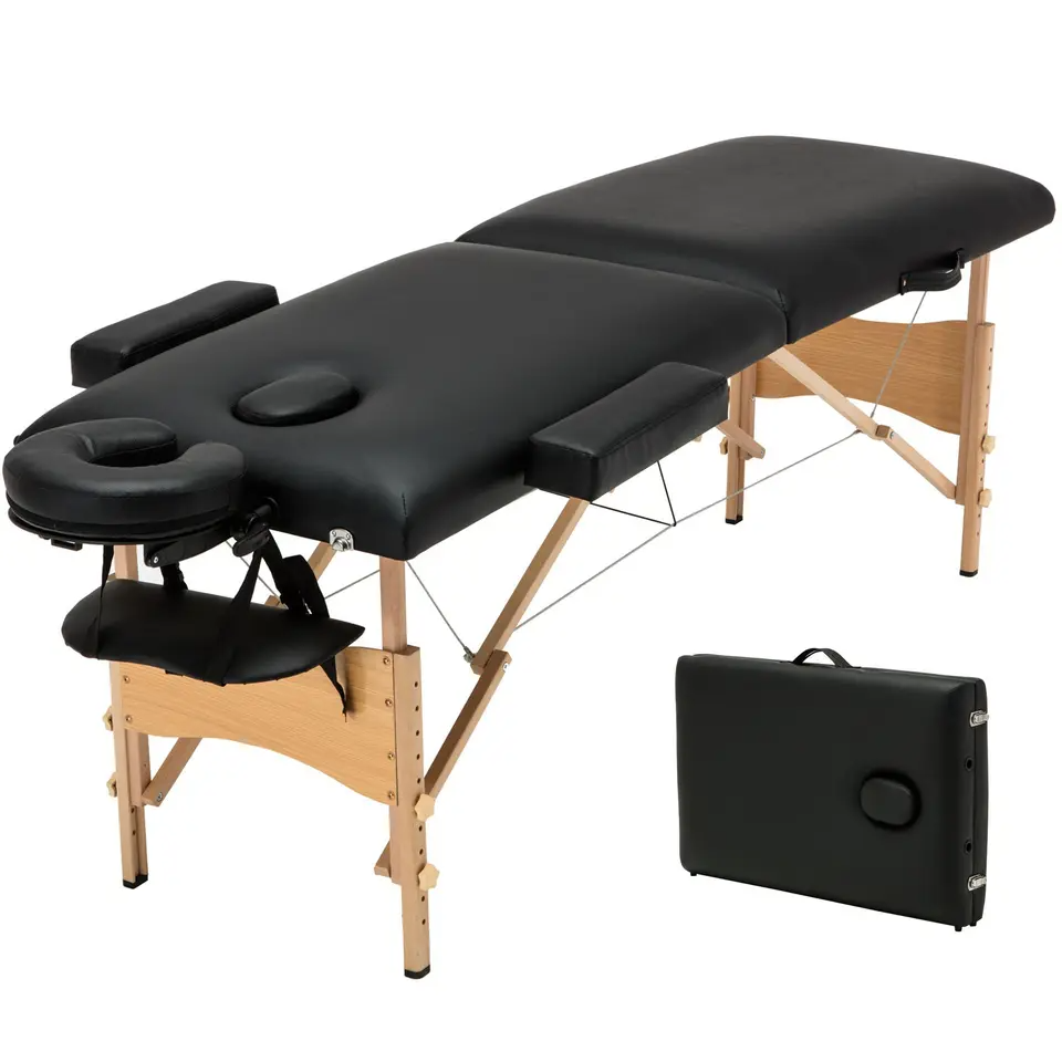 Portable Wooden Therapy Bed With Carry Case 2-section Portable Therapy Table