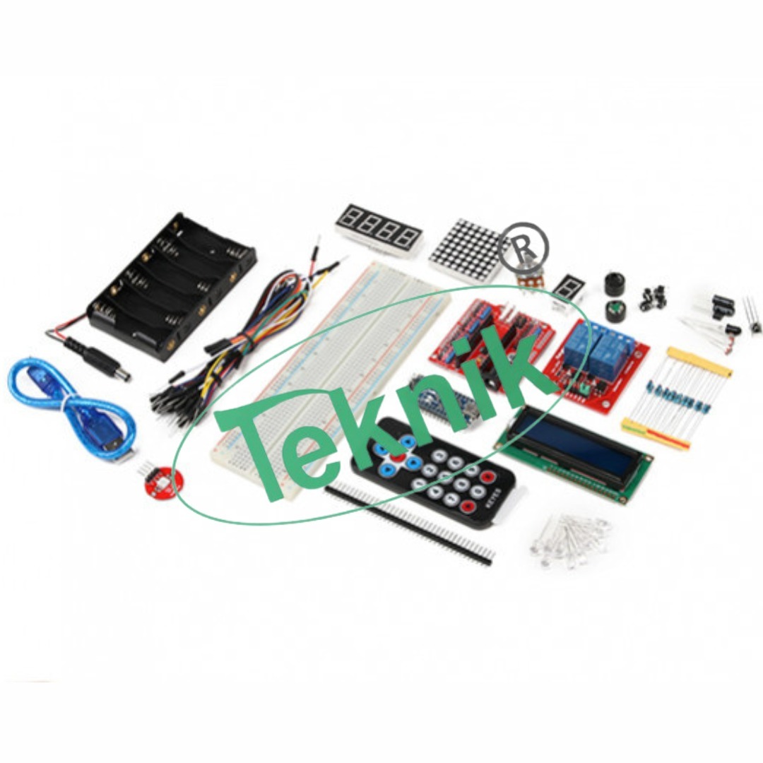 Arduino Nano Starter Kit - Complete Electronics Learning Set With 830 Holes Breadboard, Lcd Display, Sensors, Expansion Boards, And More | Ideal For Electrical Teaching Equipment