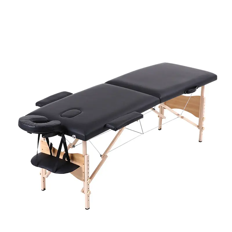 Portable Massage Table Foldable Tattoo Bed Wooden Spa Table