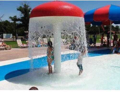 Mushroom Umbrella - Fiberglass, Customized Size, Red | Ideal for Pools and Water Parks, Durable Design with Mushroom Shape