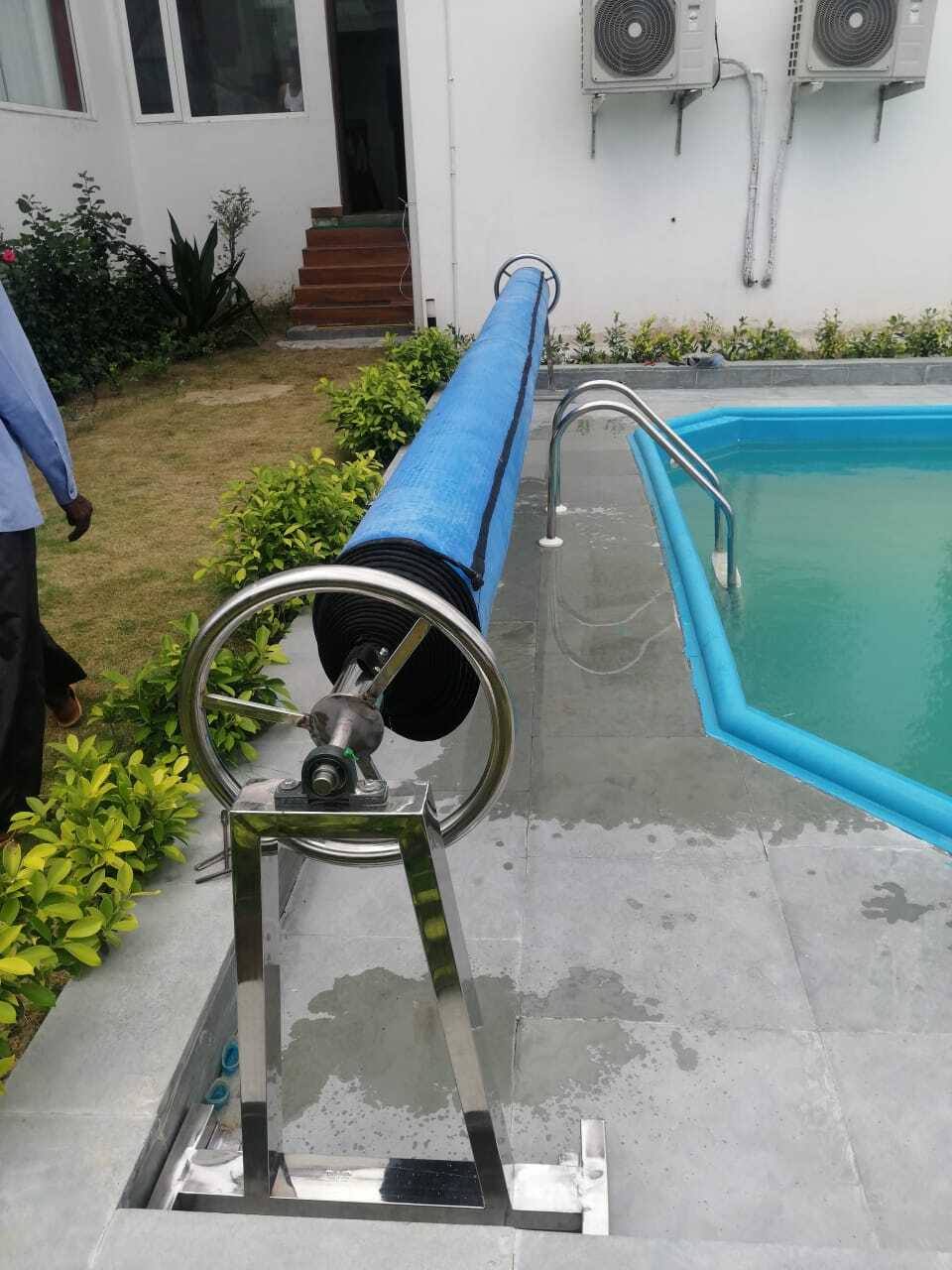 Bubble Pool Cover - 500 Micron Lldpe Sheet, Uv & Chemical Resistant, Blue & Grey With 8-12mm Bubble Diameter