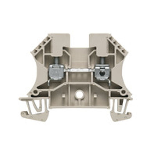 WDU 4 - Wemid Feed-through Terminal Block, 46.5 mm x 6.1 mm x 46.5 mm, Dark Beige, 4 mm, 32 A, 800 V, 2 Connections, 1 Level, TS 35, V-0, 130 C | 1 Year Warranty, 9.57 g