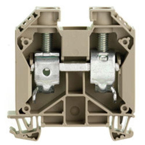 WDU 35 Terminal Block - Wemid, 16x62.5x60 mm, Dark Beige, 2 Connections, 125 A, 1000 V, V-0, 130°C | 1-Year Warranty, 51.38 g Weight