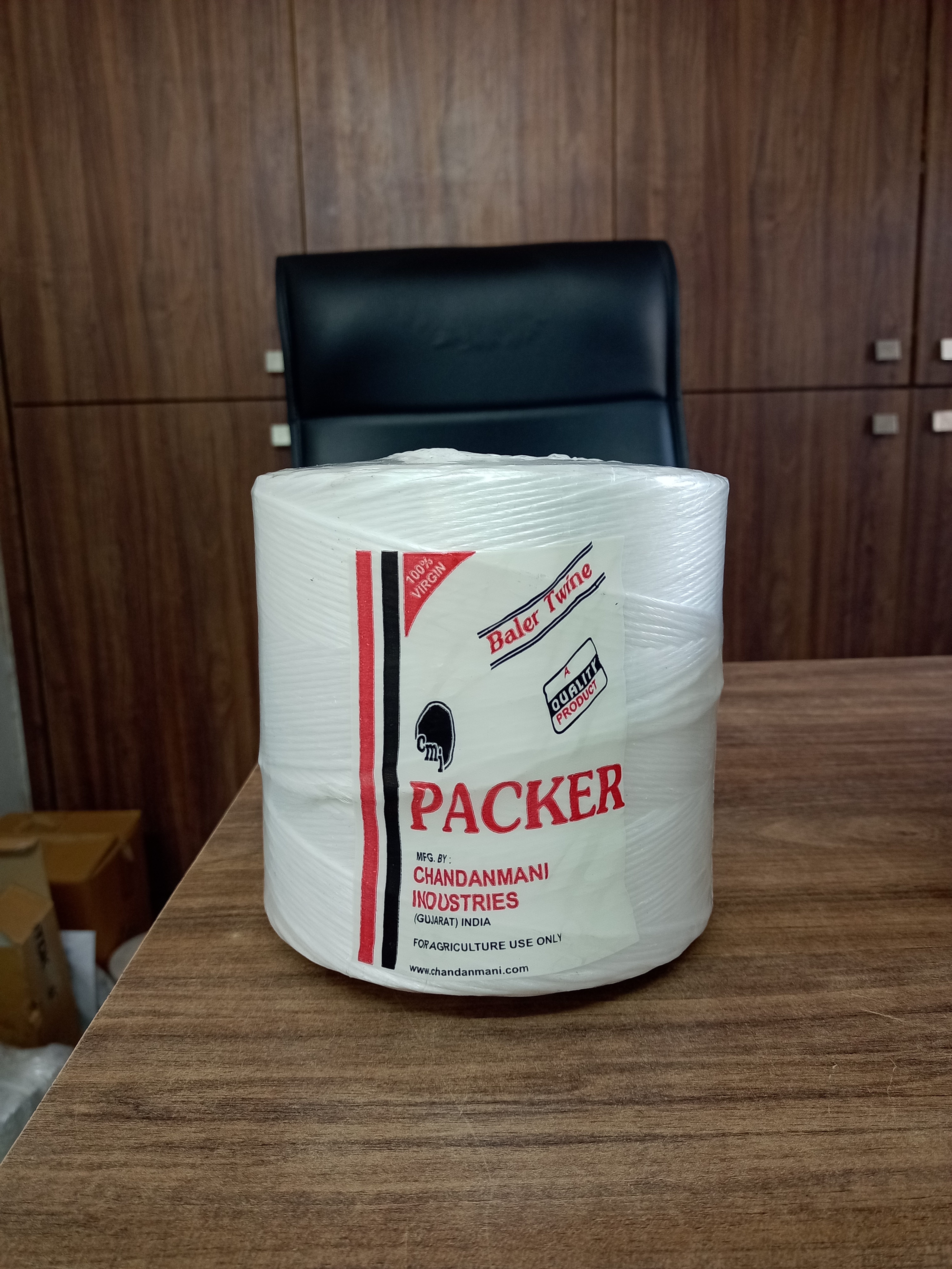 Packer Reaper Binder Twine Rope - Polypropylene, Height 5.30 Inch, Width 6.30 Inch, Natural White, 750m Length, 60 Kg Brake Load Strength, Denier 12000, Soft & Washable