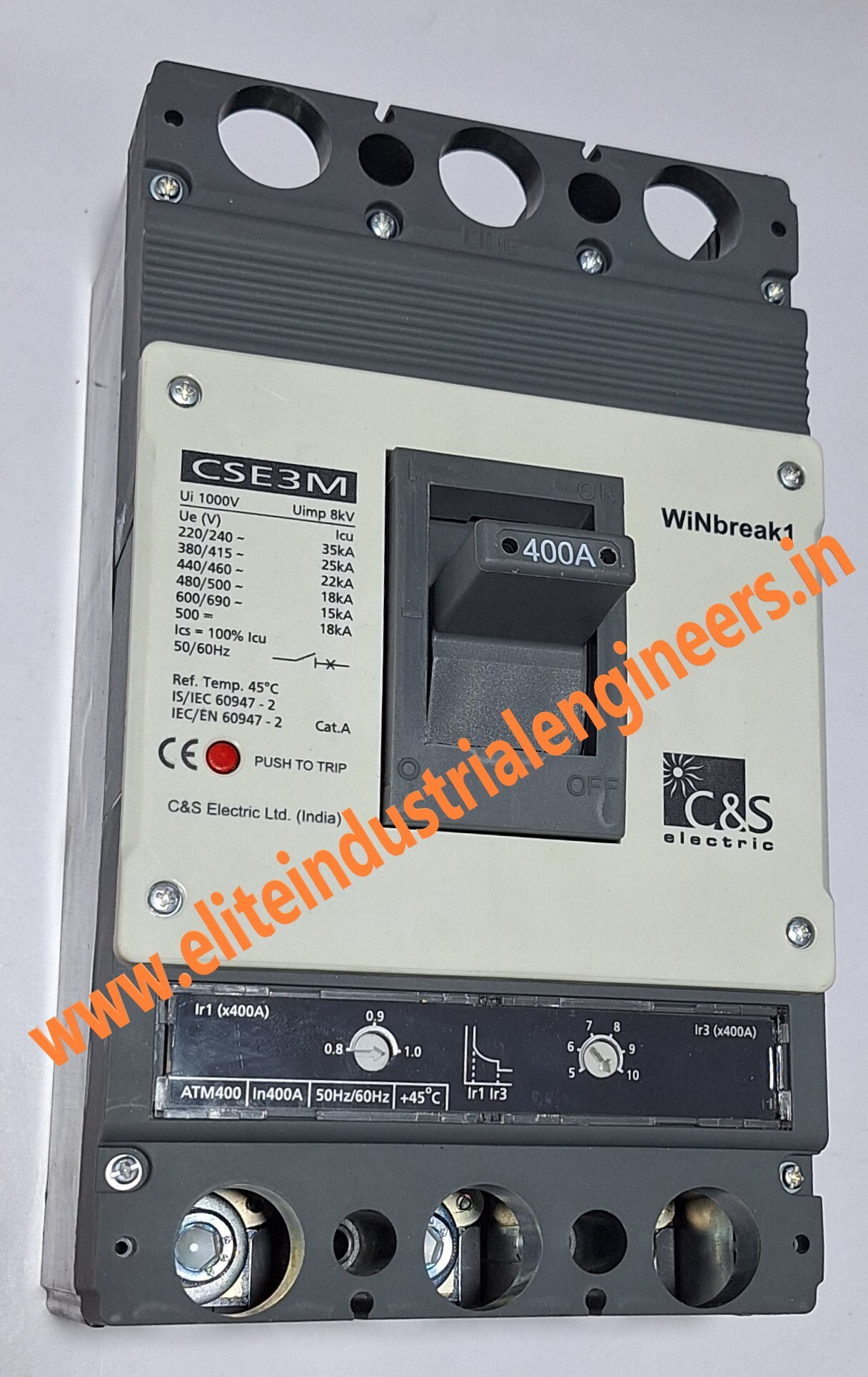 C&s Mccb 400a - 400a Cse3m400atm3p - Three Phase Circuit Breaker, Ideal For High Load Applications
