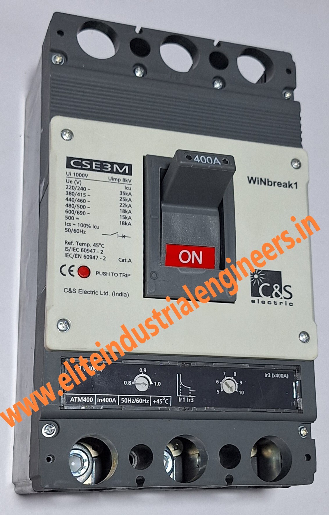 C&s Mccb 400a - 400a Cse3m400atm3p - Three Phase Circuit Breaker, Ideal For High Load Applications