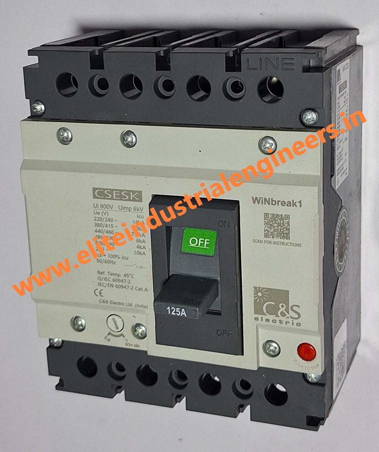 C&s Mccb 125a 4pole - 125a, 4-pole Configuration, Reliable Circuit Protection For Industrial Applications