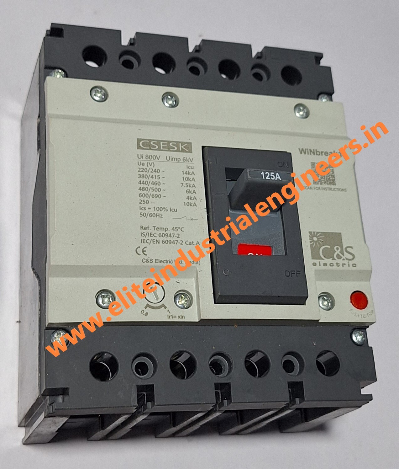 C&s Mccb 125a 4pole - 125a, 4-pole Configuration, Reliable Circuit Protection For Industrial Applications