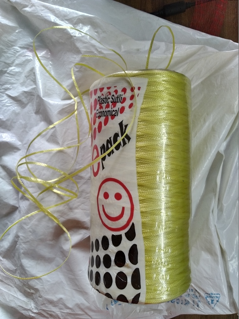 Plastic Sutli Twine - 1000 Meter Length, 1 Ply Polypropylene | Fast Colors, Lightweight, Shine Finish, Available In White, Red, Green, Yellow, Blue, And Orange