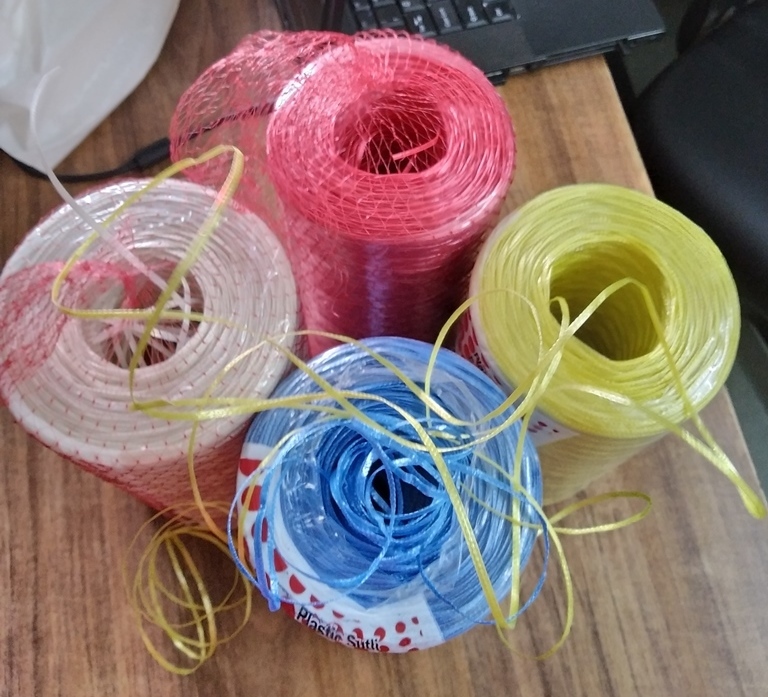 Plastic Sutli Twine - 1000 Meter Length, 1 Ply Polypropylene | Fast Colors, Lightweight, Shine Finish, Available In White, Red, Green, Yellow, Blue, And Orange