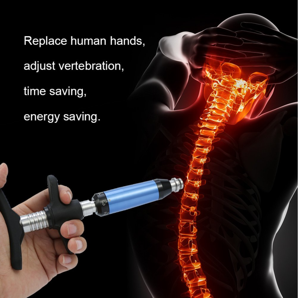 Chiroprator Gun Manual Chiropractic Tool 300n 6 Gears 4 Heads Spine Adjuster Correction - Product Type: Electrical