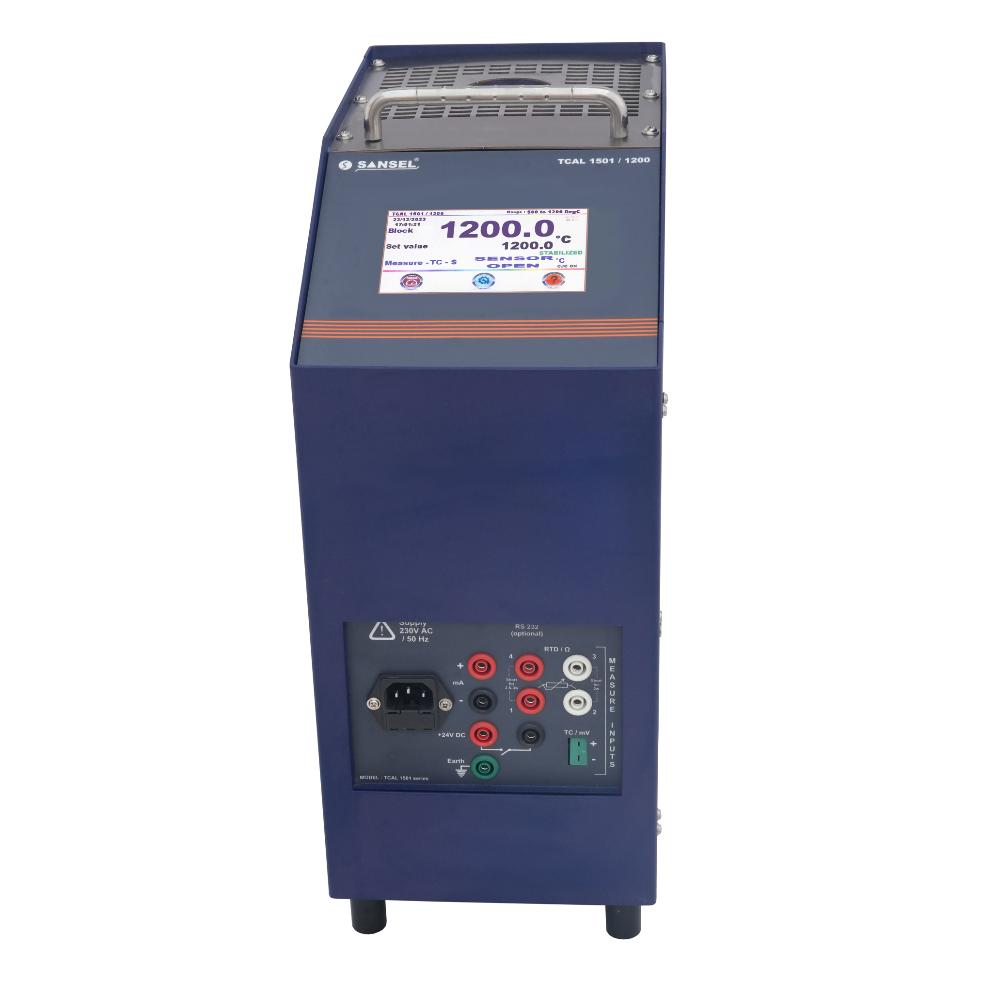 Dry Block Temperature Calibrator - 4.3 Inch True Tft Touchscreen, Portable & Rugged Design | Range From 300 To 1200c, Stability ±0.5c, Uuc Measure Option, Optional Pc Interface With Auto Calibration