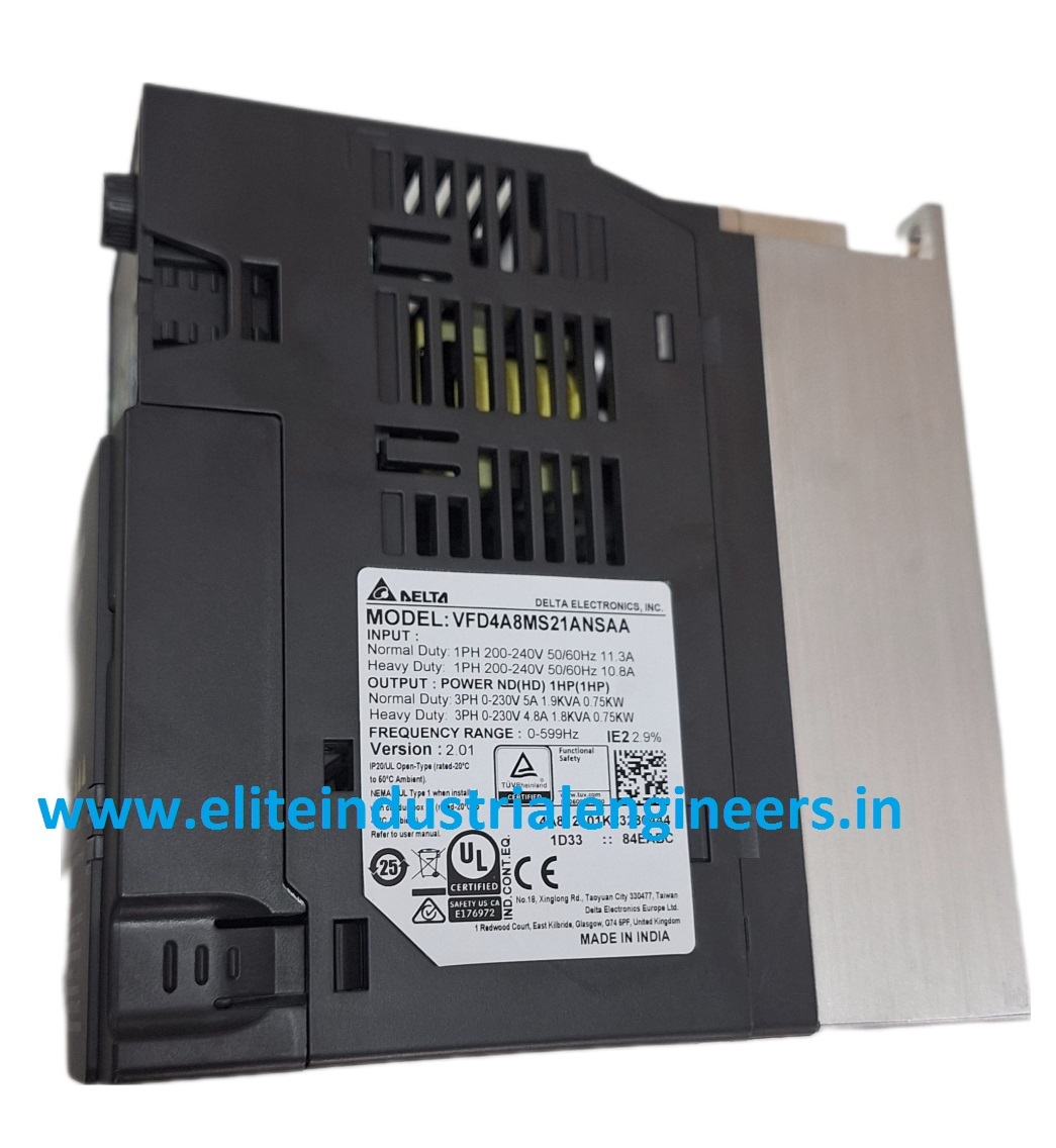 Delta Ac Motor Drive Ms-300 1hp Single Phase - Vfd4a8ms21ansaa | Efficient Single Phase Vfd For Versatile Motor Applications