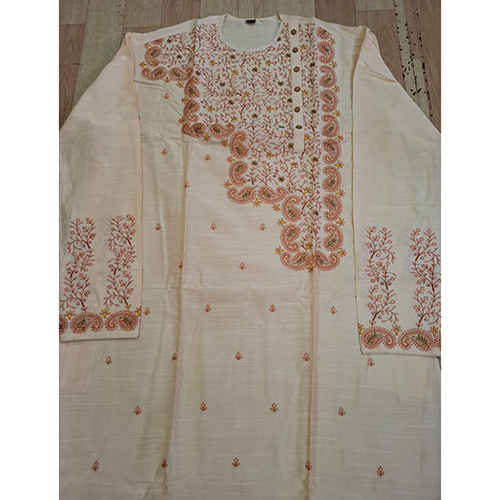 Mens Cotton Wedding Kurta - Color: Multicolour