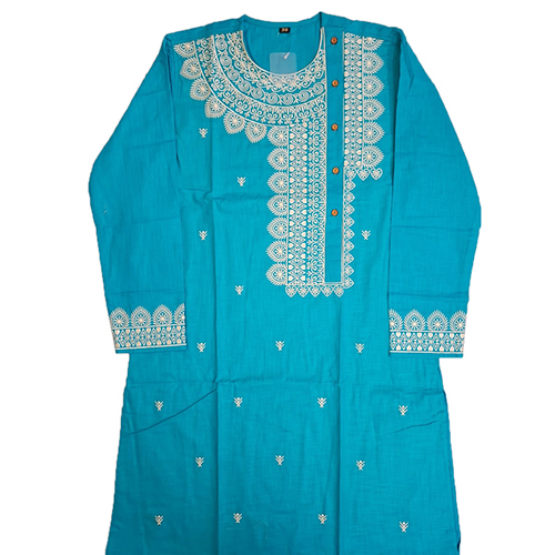 Mens Sky Blue Wedding Kurta - Color: Multicolour