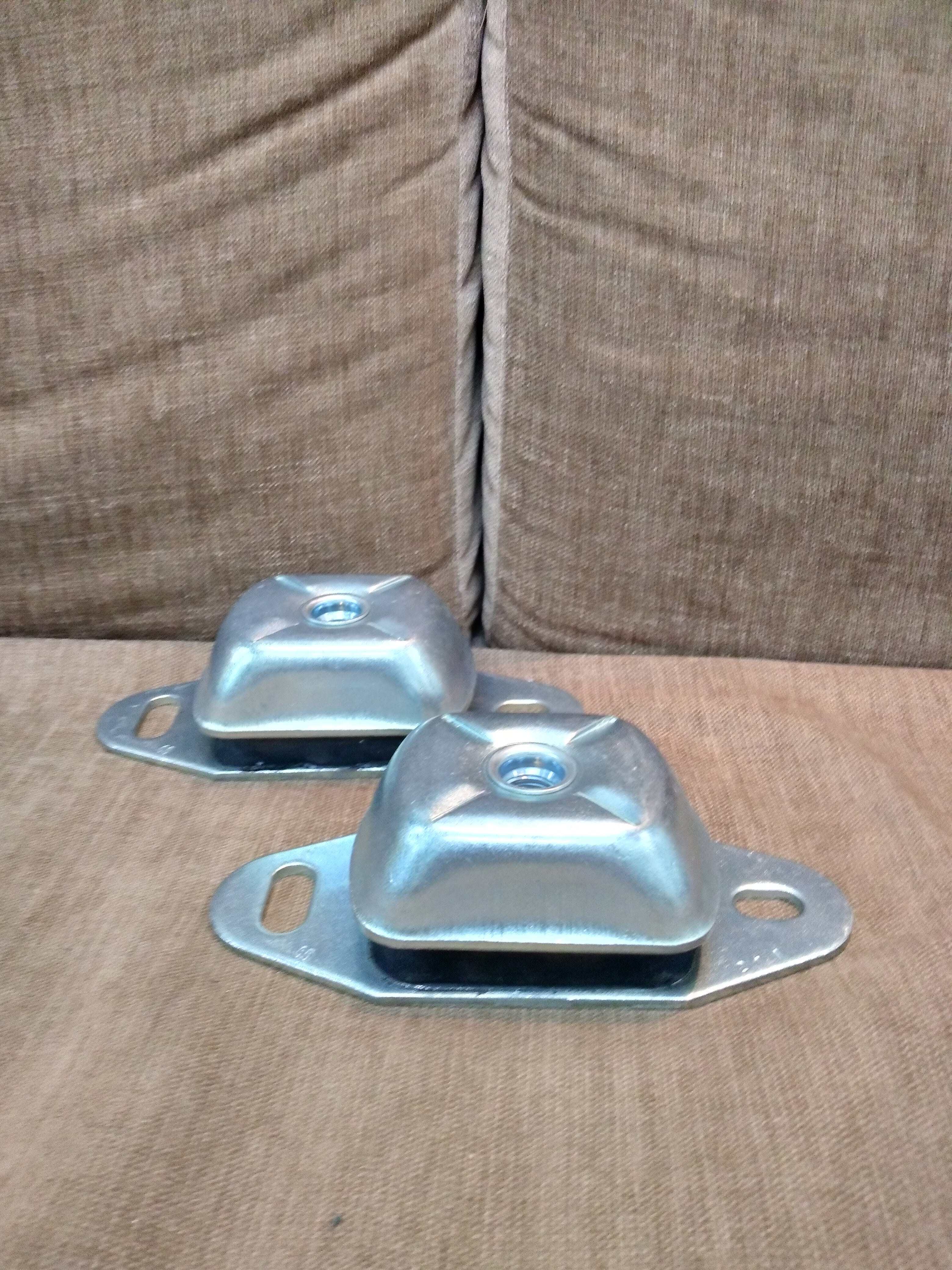 Silent Marine Mounts - Rubber And Steel, 183mm Length X 75mm Width X 50mm Height, Silver Color - Vibration Isolation With Fail Safe For Marine Engines And Mobile Applications