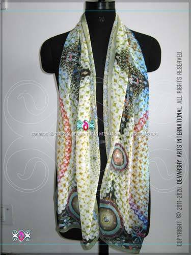 प्रिंटेड सिल्क स्कार्व्स