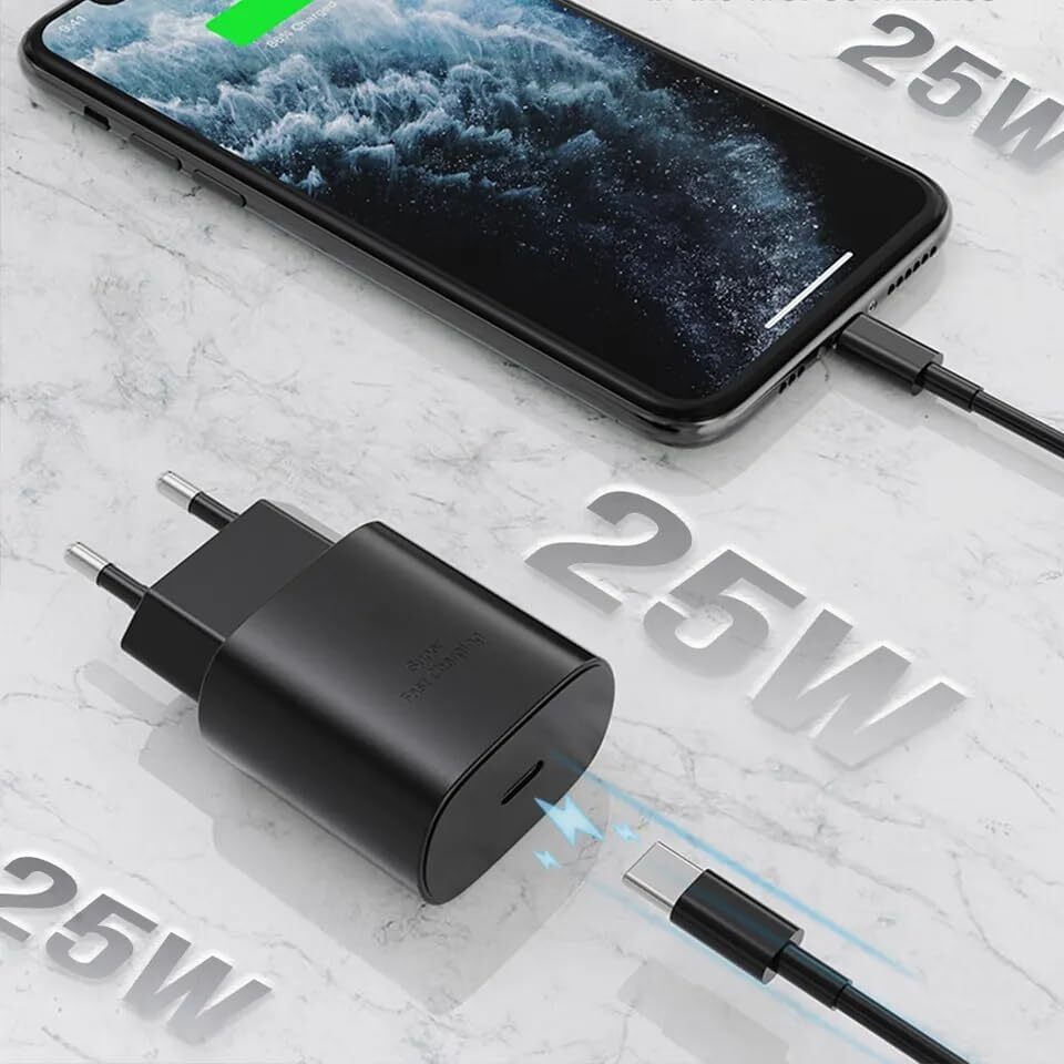 25w Usb C Super Fast Charger True 25w Pd Charging Adapter - Plastic, 5.5x3.5x2.5 Cm, White | Compact Design, Durable Build, Fast Charging, Wide Compatibility