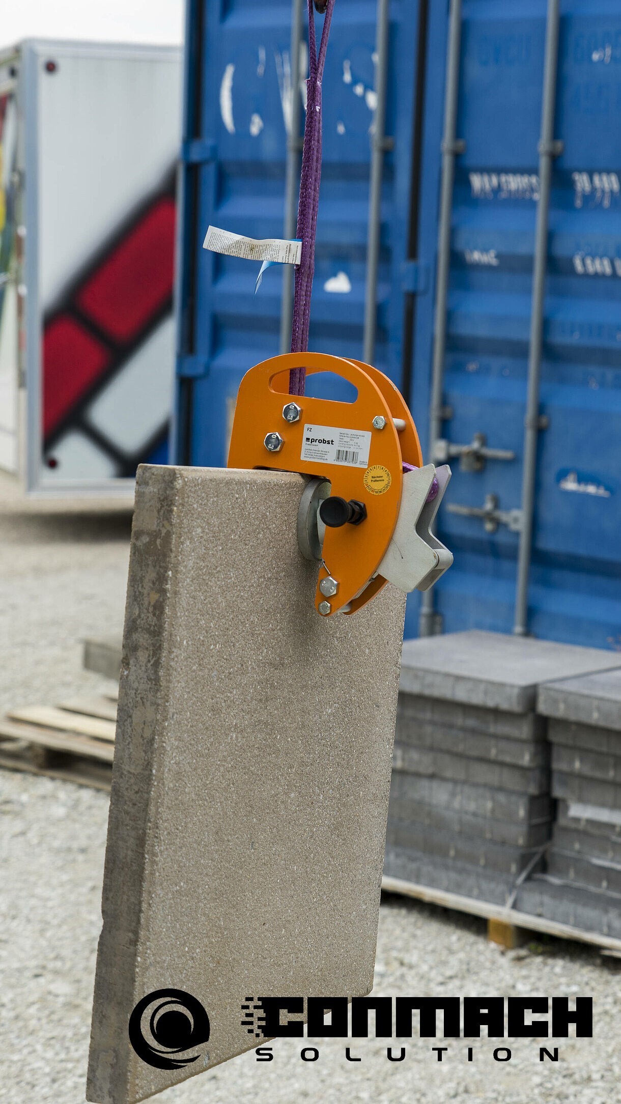Flat Grab Lift Precast Panels - Color: Yellow